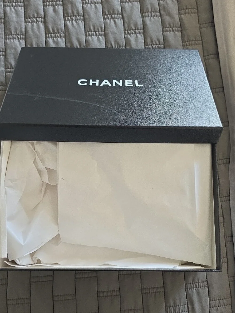 CHANEL Black Men's Accessory Box with White Logo